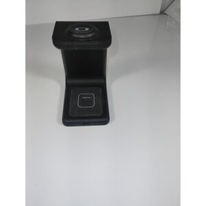 Wireless three point charging station black smart watch, phone, tablet